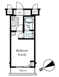 Rising place 桜木町【402号室】の間取り