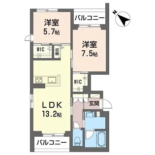サンベレオ大倉山III【3階】の間取り