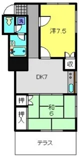 メゾングリム【101号室】の間取り