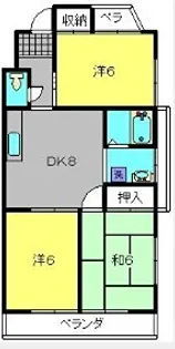 篠原ハイム【201号室】の間取り