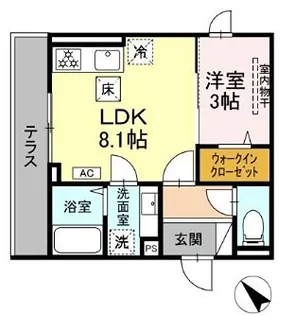 DPaina西寺尾【101号室】の間取り