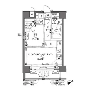ZOOM横浜関内【413号室】の間取り