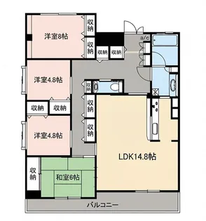 ウィンビュ三ッ沢【306号室】の間取り