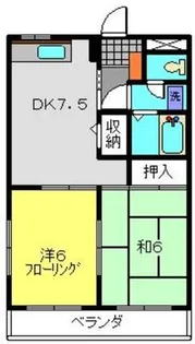 スカイコート21【203号室】の間取り