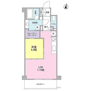 ディアレンス高島台【5階】の間取り