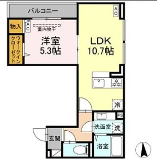 D’Bless横濱岸根公園I【101号室】の間取り