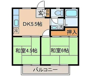 KNハイツ【2階】の間取り