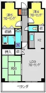 プランジュール神大寺【4階】の間取り
