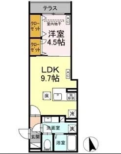 D’Bless横濱赤門通り【302号室】の間取り