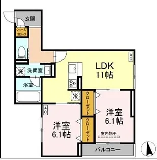スリジエ【205号室】の間取り