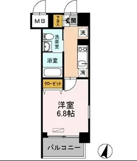 カスタリア武蔵小杉【1階】の間取り