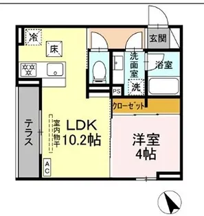 D’Bless和田町【103号室】の間取り