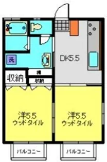 ハイツアゼリア【201号室】の間取り