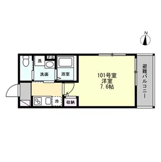 Floracion中山【201号室】の間取り