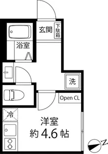 T’s Cuore三ツ境II【201号室】の間取り