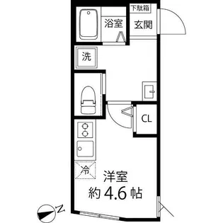 T’s Cuore三ツ境II【304号室】の間取り