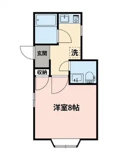 ヒルズ白楽【1B号室】の間取り