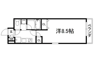 ARTISTA御所西ドゥーエ【3階】の間取り