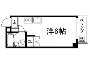 室町北野マンション【205号室】の間取り