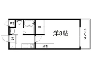 L’s堀川【103号室】の間取り