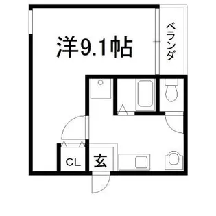 Calme五条【2階】の間取り