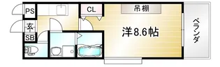 メゾン・エイムウエスト【1-C号室】の間取り