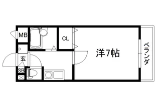 ライオンズマンション西陣南【409号室】の間取り