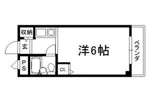 ビレッタ七瀬川【205号室】の間取り