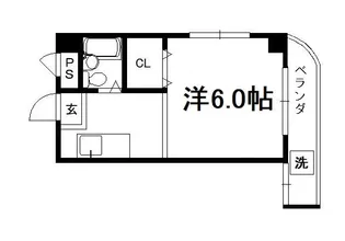 ハウス・ザ・クレスト【305号室】の間取り