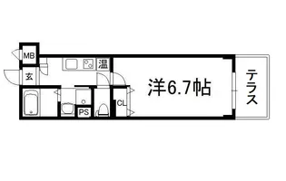 プランドールSHINWA【110号室】の間取り