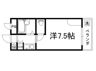 セレーネ田辺Ⅲ-B【2219号室】の間取り
