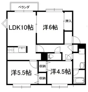 レジデンス1番館【105号室】の間取り