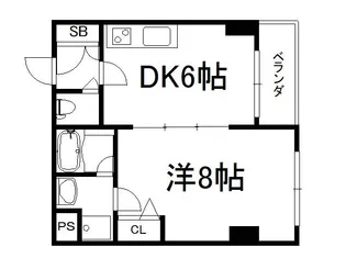 AFICION堀川【6階】の間取り