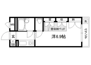 1Kの間取り画像