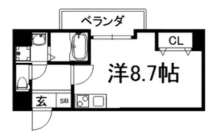 サンカノン御所西【303号室】の間取り