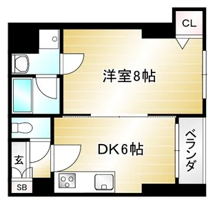 「AFICION堀川」【6階】の間取り