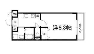 プランドールSHINWA【202号室】の間取り