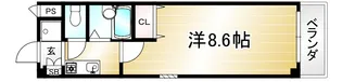 パインパレス黒門【3階】の間取り