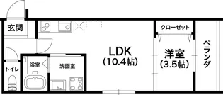 LAND LIGHT新田辺【304号室】の間取り
