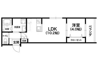 LAND LIGHT新田辺【101号室】の間取り