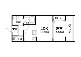 LAND LIGHT新田辺【103号室】の間取り