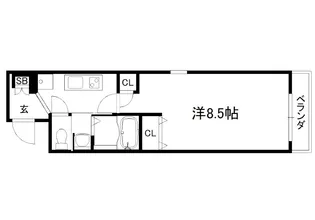 ARTISTA御所西ドゥーエ【1階】の間取り