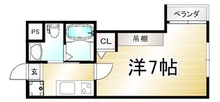 フラッティ千本鞍馬口【3階】の間取り