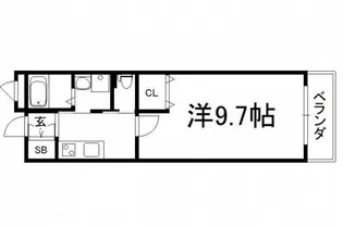 シェルグラン京田辺【203号室】の間取り