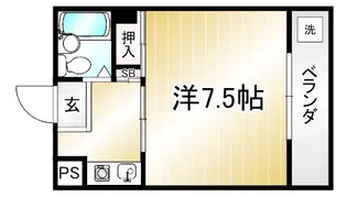 聚楽PATIO 【412号室】の間取り