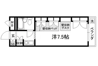 セレーネ田辺Ⅲ-A【204号室】の間取り