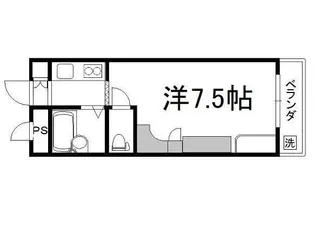 セレーネ田辺Ⅲ-B【2216号室】の間取り