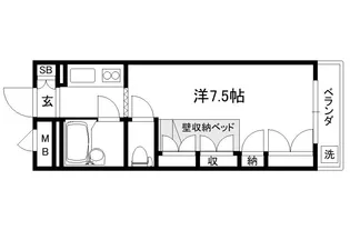 セレーネ田辺Ⅳ【310号室】の間取り