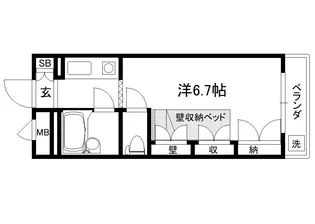 セレーネ田辺Ⅳ【404号室】の間取り