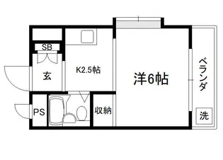 メゾン市川壱番館【201号室】の間取り
